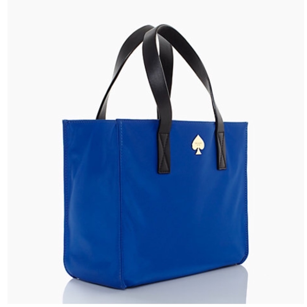 Kate Spade Blue & Black Grayce Canvas Purse